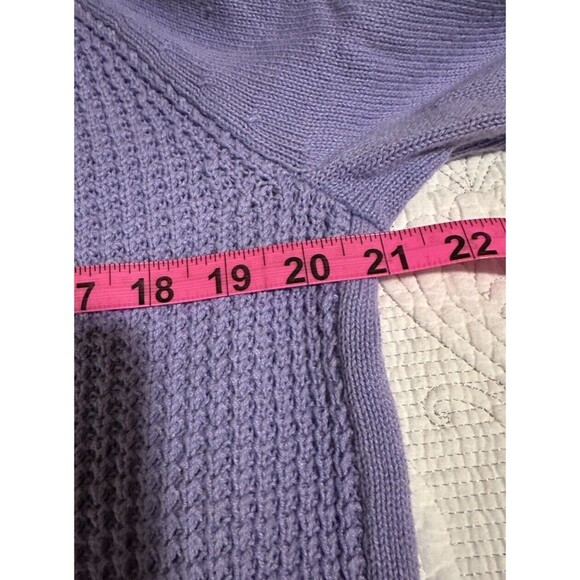 Karen Scott Women's Textured Tunic Sweater Size L Purple Color - Picture 5 of 7